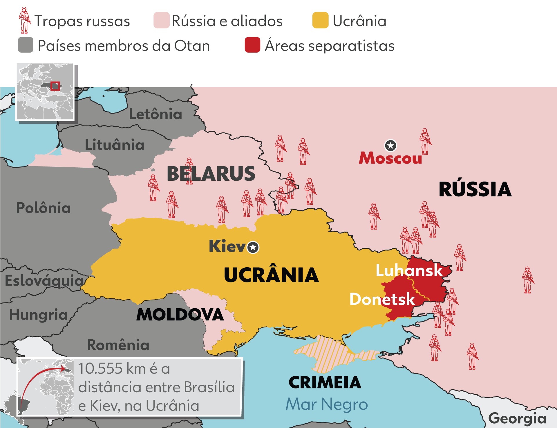 Mapa Político Da Rússia Com Capital Moscou, Fronteiras Nacionais E