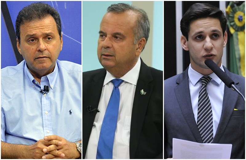 Pré-candidatos Carlos Eduardo Alves (PDT), Rogério Marinho (PL) e Rafael Motta (PSB) - Foto: Reprodução