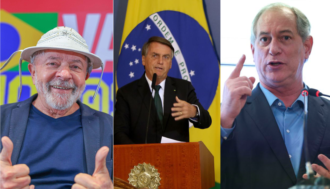 Lula, Bolsonaro e Ciro Gomes - Fotos: Ricardo Stuckert | Wilson Dias | José Cruz