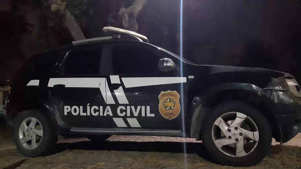 Viatura da Polícia Civil do RN �- Foto: Sérgio Henrique Santos/Inter TV Cabugi