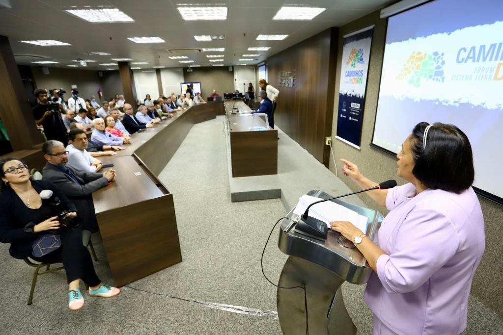 Governadora e candidata à reeleição, Fátima Bezerra, apresenta propostas para a economia caso vença as eleições - Foto: Divulgação/Fiern