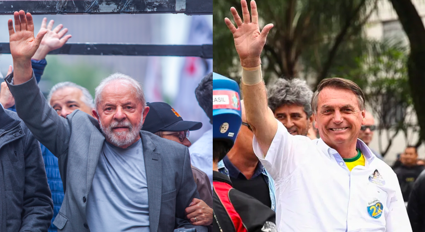Lula e Bolsonaro disputam o segundo turno presidencial - Divulgação