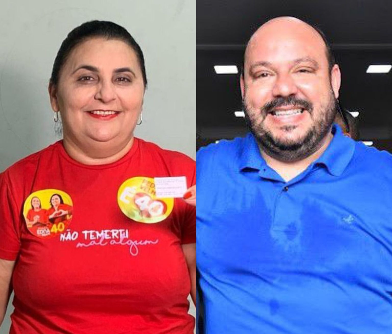 Wilsinho (PTB) é o novo prefeito de Canguaretama e Edna Lemos (PSB) de Pedro Velho - Fotos: Reprodução/redes sociais