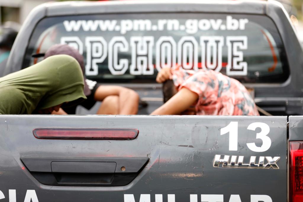 Presos suspeitos de ataques no RN - Foto: Divulgação/PMRN