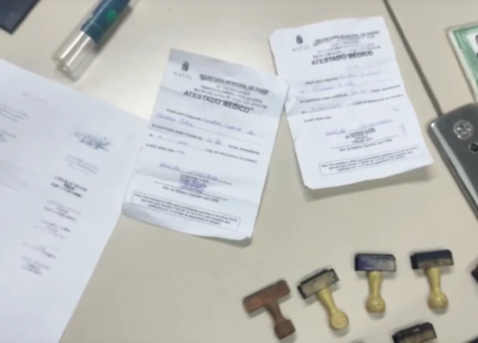 Documentos falsos apreendidos em Natal - Foto: Watson Medeiros