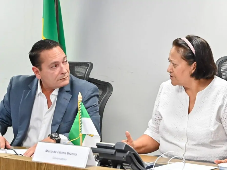 Governadora Fátima Bezerra (PT) e presidente da Assembleia Legislativa, Ezequiel Ferreira (PSDB) - Foto: João Gilberto / ALRN