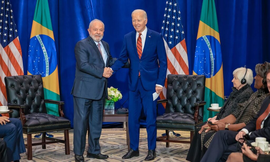 Presidente da República, Luiz Inácio Lula da Silva, se encontra com o Presidente dos Estados Unidos, Joe Biden - Foto: Ricardo Stuckert/PR