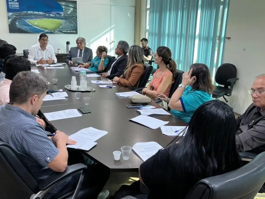 O anúncio foi feito em uma reunião na Secretaria Estadual de Administração (Sead) com líderes de entidades da área de segurança pública - Foto: Reprodução Tiago Rebolo