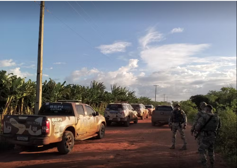 Operação fez cerco em área de plantação na zona rural de Baraúna para recapturar fugitivos da Penitenciária Federal de Mossoró ?- Foto: Ayrton Freire/Inter TV Cabugi