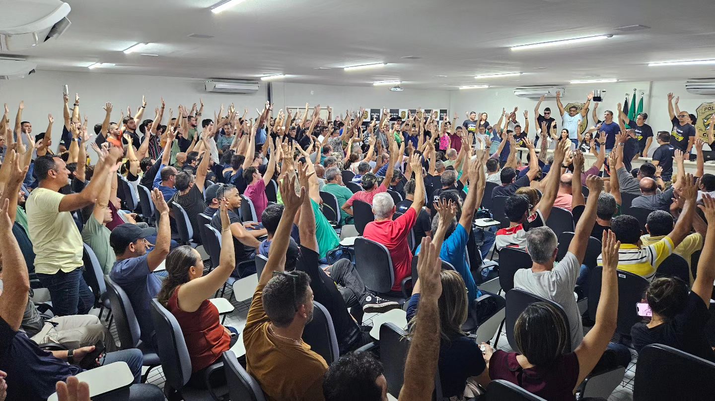 Assembleia realizada na tarde desta quinta-feira (25) encerrou o movimento paredista - Foto: Divulgação/Sinpol RN