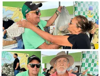 Prefeitura de Angicos distribui pescado e cestas básicas em celebração à Semana Santa
