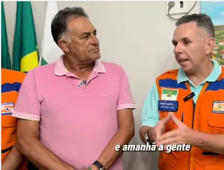 Prefeito de Angicos Pinheiro Neto recebe membros da Defesa Civil Estadual para discutir efeitos do rompimento da BR 304