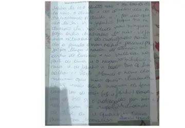 Uma das cartas repassadas entre integrantes do Sindicato do Crime do RN por meio de advogada - Foto: Reprodução