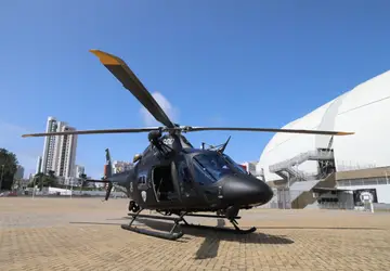 Helicóptero Potiguar 02 está sendo utilizado em patrulhamento aéreo em Mossoró - Foto: Sandro Menezes