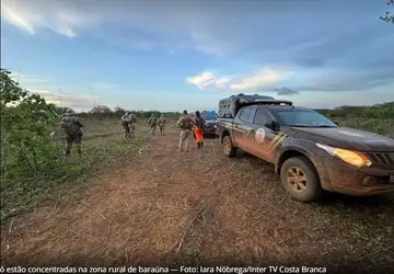 Buscas por fugitivos de Mossoró estão concentradas na zona rural de baraúna ?- Foto: Iara Nóbrega/Inter TV Costa Branca
