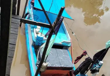 Barco que teria sido utilizado pelos fugitivos de Mossoró durante a fuga. Foto: Divulgação/Polícia Civil do Pará