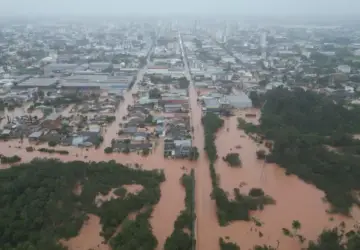 Imagens de drone mostram dimensão da enchente em Venâncio Aires, no Rio Grande do Sul Crédito: Divulgação