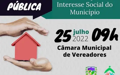 Secretaria de Ação Social de Angicos realizará audiência pública para elaboração do Plano Local de Habitação