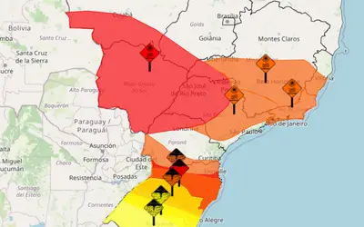 Brasil tem alertas vermelhos de ondas de calor e acúmulo de chuvas para 8 estados