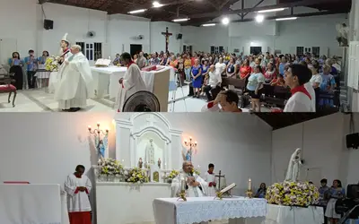 Em Angicos: Blog CNRN participa de missa em homenagem a imprensa nas festividades da padroeira do Bairro Alto da Esperança!